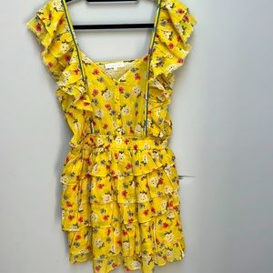 Beautiful yellow LoveShackFancy dress light and summery cotton Medium pristine